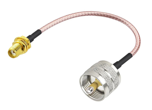 DHT Electronics RF coaxial coax cable assembly SMA female to UHF PL-259 male 6