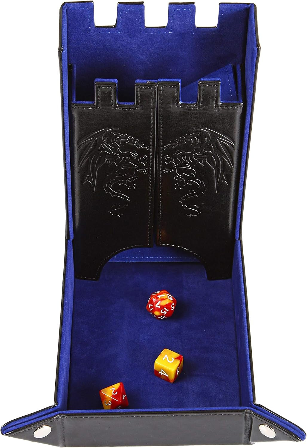 Draco Castle Foldable Dice Tray and Dice Tower - Foldable DND Dice Tray and Dice Rolling Tray Tower - Perfect for Dungeons and Dragons RPG and Tabletop Gaming