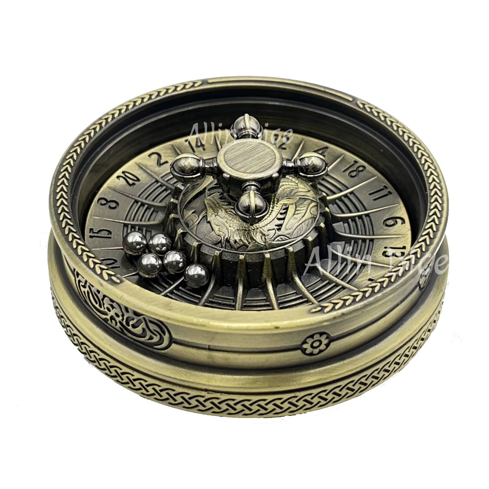 Metal Roulette Dice D&D Rpg Dice Fingertip Gyro Dice Metal Dice for Dungeons and Dragons DND Metal Dice Role Playing Games Dice