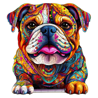 Wooden Puzzles for Adults - Advanced Bulldog Wooden Puzzle Unique Shape Dog Puzzle Wooden Jigsaw Puzzles for Adults Wood Puzzles Adult Perfect for Birthday Family Puzzles 10.2 x 9.4in 170pcs