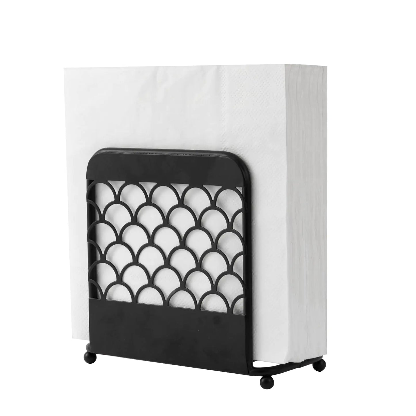 Napkin Holder for TableMetalIron Modern Napkin Holder for Kitchen Dining Cocktail Napkin Holders for Paper Napkins Mail Bills Suitable for All Dining Room Decors Black