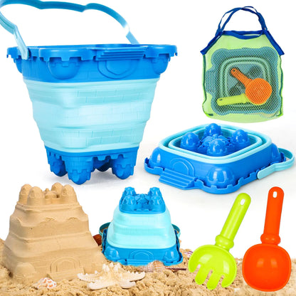 TOY Life Beach Toys Sand Toys Sandbox Toys Beach Toys for Toddlers 1-3 Beach Toys for Kids Ages 4-8 Sand Bucket Baby Beach Toys Sand Castle Building Kit Beach Bucket Summer Toys