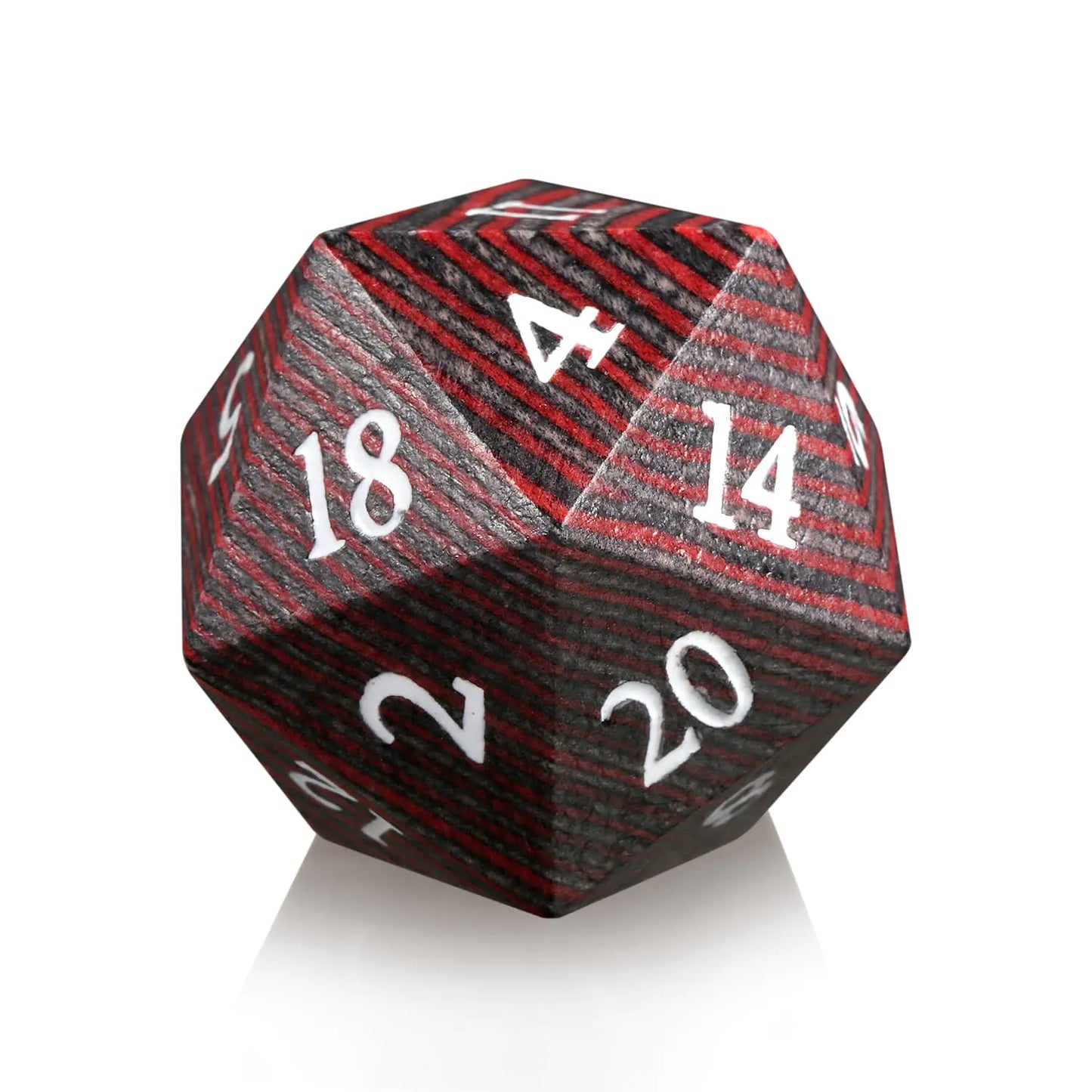 Wooden D20 DiceDNDND 33mm Large Wood DND Die with Gorgeous Gift Box for Dungeons and Dragons (Rainbow)
