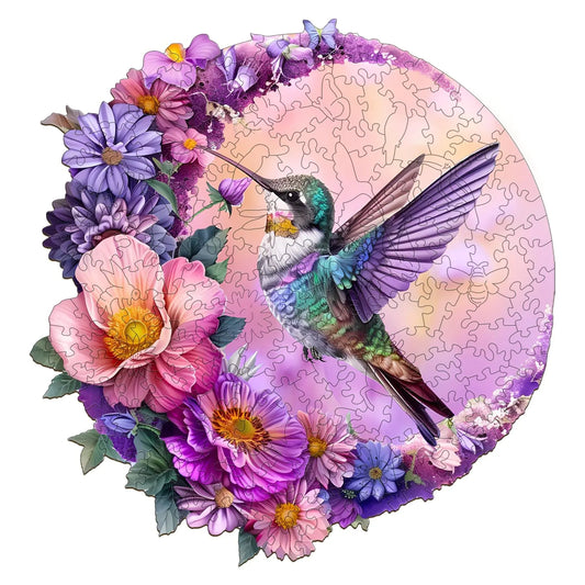 Jigfoxy Wooden Puzzles for Adults Hummingbird Wood Puzzles Adult Unique Animal Shape Wooden Jigsaw Puzzles Birthday Gifts for Puzzles Lovers Family Friend (L-13.3 * 12.8in-280 pcs)